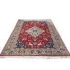 Handgeknoopt Perzisch Gesigneerd Vloerkleed Rood 202X290Cm - Vintage Tapijt Dieren - Reliving thumbnail 2