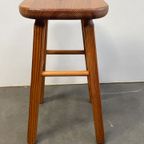 Set Van 4 Vintage Grenen Krukken, Scandinavisch Design, 1970'S thumbnail 2