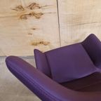 Stijlvolle Strakke Lexi Lounge Paarse Draaifauteuil thumbnail 10