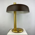 Brown And Gold Desk Lamp 7603 By Heinz F.w. Stahl For Hillebrand 1970 thumbnail 11