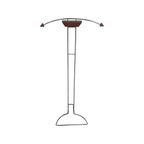 Memphis Style / Postmodern Design - Dressboy / Valet Stand - Chrome Frame With Wooden Accents thumbnail 4