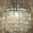 Capiz Schelpen Hanglamp Chrome Frame 45 Diameter thumbnail 10