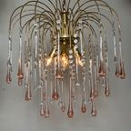 Vintage Xxl Murano Teardrop Kroonluchter Hanglamp Kristal thumbnail 5