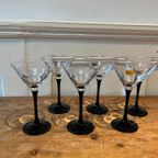 Feestelijke Luminarc Glazen, Zwarte Hoge Voet Martini Glazen Set Van 6 | Kerst thumbnail 4