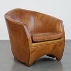 Geweldige, Unieke Vintage Schapenleren Design Fauteuil Van Bart Van Bekhoven thumbnail 2