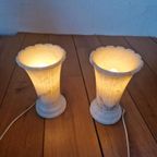 2 Vintage Spaanse Albast Tafel Lampen thumbnail 3