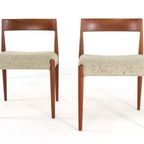 Set 2 Kai Kristiansen Voor Fritz Hansen Stoelen Vintage thumbnail 4