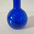 Vintage Fles Vaas Kobalt Blauwe Mid Century Vaas thumbnail 3