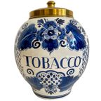Delftsblauwe Tobacco Pot 1950 Velsen Keramiekfabriek thumbnail 3