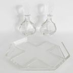 Artdeco Parfumflesjes Karafjes Set Kristal Met Dienblaadje 1920’s thumbnail 6