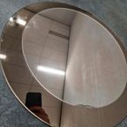 70's Vintage Ronde Spiegel Rookglas Spaceage Grote Spiegel thumbnail 6