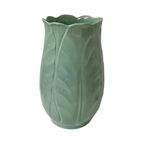 Mid Century Modern - Large - Ceramic Vase - Leaf Pattern And Glazed On Both The In- And Outside - thumbnail 2