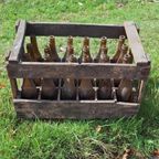 60 Tot 80 Jaar Oude Krat, Flessenkrat Met 24 Bierflessen. thumbnail 9