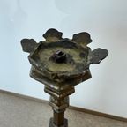 Vintage Koperen Kerk Kandelaars (2 Stuks) thumbnail 3