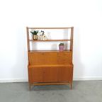Teak Fineer Kast Uit Zweden Met Klep En Lades thumbnail 17