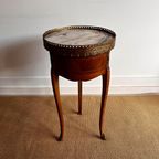 Antiek Frans Louis Xv Tafel Met Marmer Blad thumbnail 6
