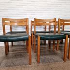 6 X Model 401 Eetkamerstoelen Van Jorgen Henrik Moller, Dene thumbnail 5