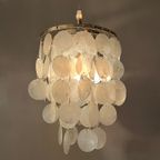 Opaline Capiz Parelmoer Goud Frame Schelp Hanglampen Meerdere Beschikbaar thumbnail 5