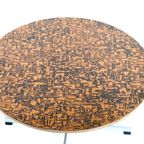 Ronde Eettafel Met Koperen Blad 'driebergen' Vintage thumbnail 10