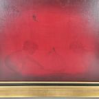 Niet Gesigneerd - Rood Schilderij Met Kindjes thumbnail 6