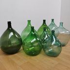 Brocante Glazen Dame Jeanne Vaas Wijnfles, Gistfles Glas 412 thumbnail 7