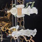 Vintage Chinese Vitrinekast / Aziatische Kast / Chinoiserie / Oosterse Kast / Display Cabinet / Bohemian Kast thumbnail 9