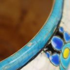 Polychrome Bloempot Vaas Catteau Boch Keramis Art Deco Ca. 1922 thumbnail 16