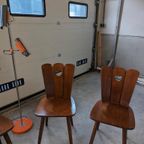 4 Vintage Houten Eet-Stoelen Uit De Jaren 50S/60S thumbnail 4