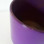 Grote Vintage Bloempot Paarse Retro Pot Jaren 70 thumbnail 5