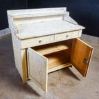 Brocante Houten Commode-Kast – Wit Craquelé thumbnail 11