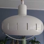 Vintage Ufo Trekpendel Hanglamp Wit. thumbnail 2