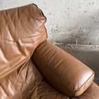 Pair Of 2 Brown Leather Club Brunati Sofa'S thumbnail 8