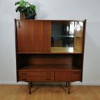 Vintage Mid Century Highboard, Kast, Barkast, Wandmeubel 910 thumbnail 2