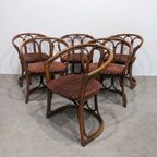 Six Vintage Bamboo Chairs thumbnail 6