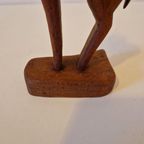 Vintage Hert Beeldje Teakhouten Beeld Hertje thumbnail 6