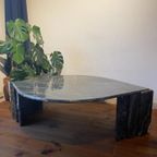 Italiaans Vintage Salontafel Groen Marmer Roche Bobois thumbnail 4