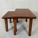 2X Brutalist ‘Nesting’ Tables – Oak thumbnail 7