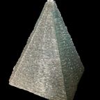 Vintage Glas En Ijzerdraad Pyramide Tafellamp 1968 thumbnail 5