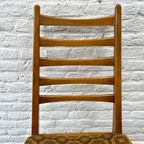 6X Vintage Houten Eetkamerstoelen Met ‘Ladder’ Rugleuning thumbnail 4