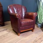 Vintage Topper, Schapenleren Clubfauteuil thumbnail 9