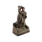 Terracotta Sculptuur Jong Koppel Antiek Romantisch Beeld Terre Cuite Aardewerk 35Cm thumbnail 9