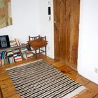 Antique Sivas Kilim Rug * Striped Black White Brown * Turkish Mohair Wool * Woven Textile * Blanket thumbnail 3