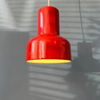 Retro Rode Metalen Space Age Hanglamp thumbnail 3