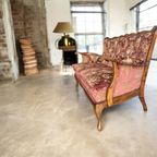 Vintage Roze Barok Tweezit / Sofa / Zetel thumbnail 6