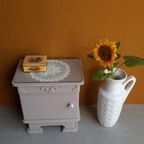 Vintage Brocante Houten Kastje, Halkastje, Nachtkastjes thumbnail 11