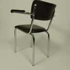 4 X Vintage Stoelen In Skai Leer By Unic Jaren 90 thumbnail 7