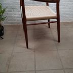 Niels Otto Møller Armchair No. 65 In Teak Met Gevlochten Katoen Zitting . thumbnail 8