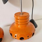 * 2 Herda Hanglampen Oranje Keramieke Hanglamp Oranje Lamp thumbnail 7