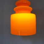 Vintage Oranje Glazen Hanglamp Van Peill en Putzler 1960 thumbnail 11