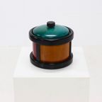 Postmodern Italian Wooden Ice Bucket By Pietro Manzoni 1980S thumbnail 3
